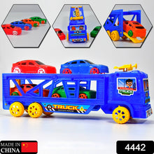 Truck toy with 4 mini vehicles