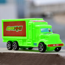 Plastic toy truck with cargo, designed for kids