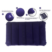 Velvet Air Inflatable Travel Pillow (Blue)