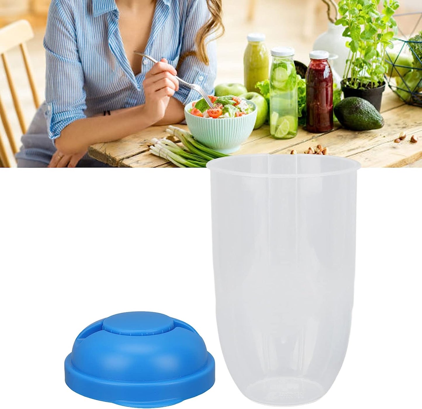 Business-friendly salad cup, easy to clean and carry