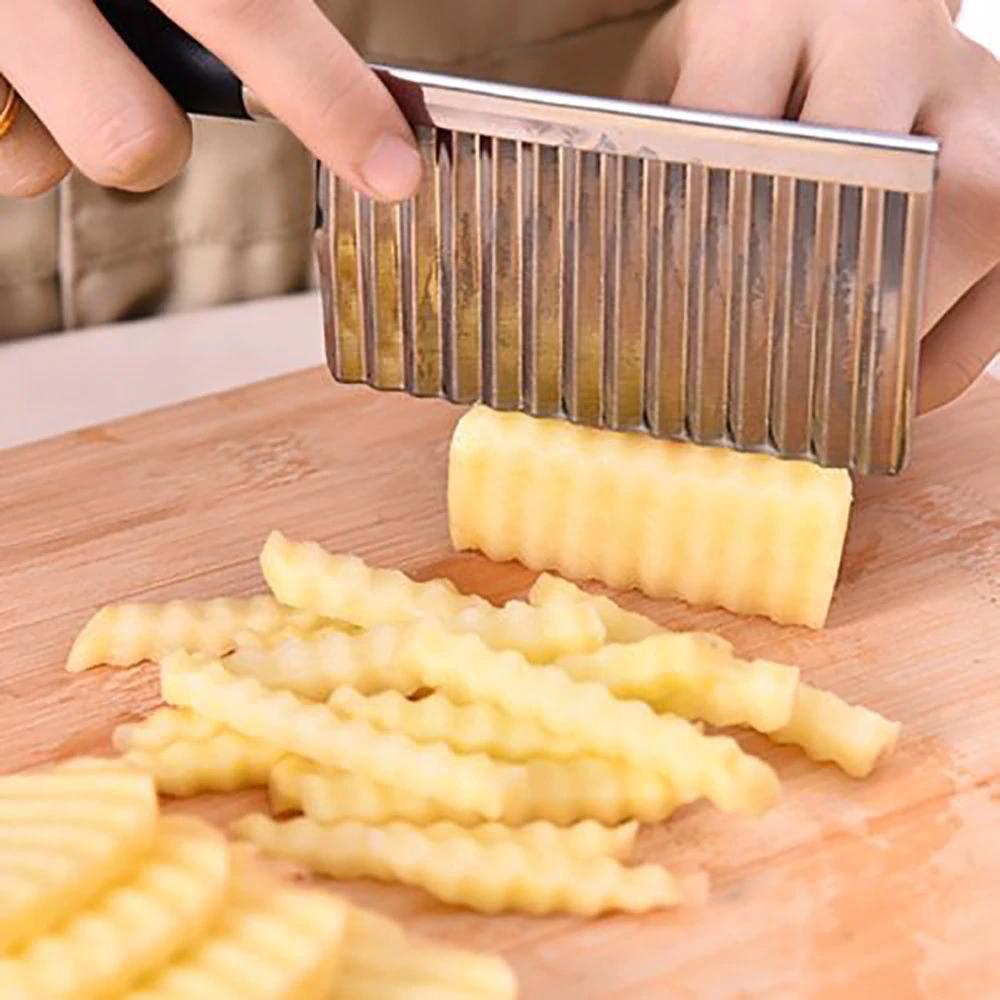 Stainless Steel Vegetable Salad Chopping Knife Crinkle Cutters