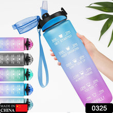 Portable gym water bottle with straw