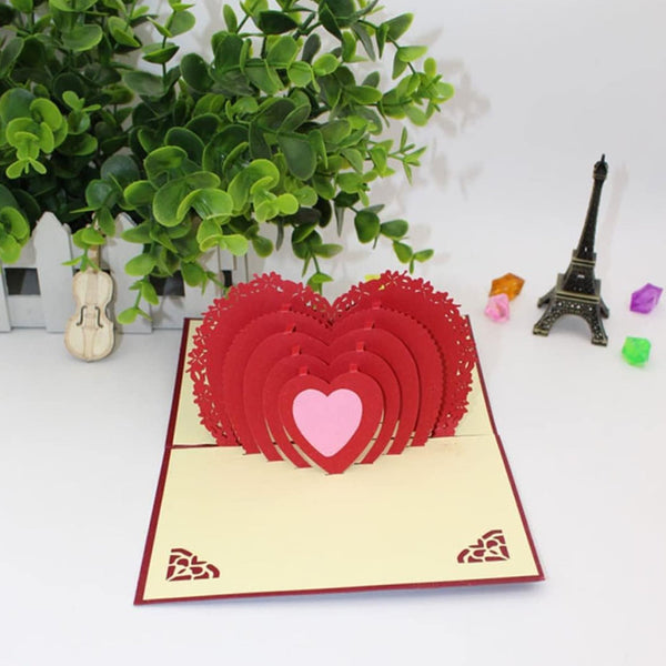 3D Pop-Up Greeting Card (1 Pc): Birthday, Love, Christmas