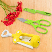 Multifunction Kitchen Tools Stainless Steel and Plastic Kitchen Knife and Scissor Ideal Accessory Set for Kitchen