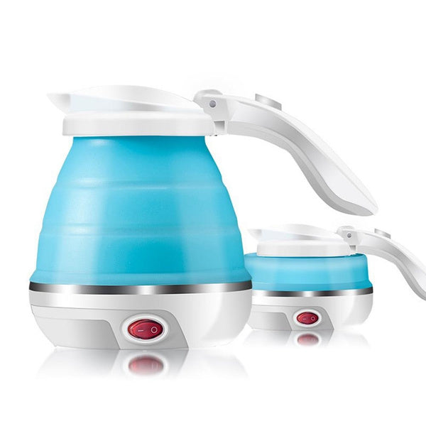 Collapsible electric kettle, silicone material for easy storage